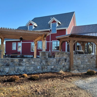 Natural stone wall