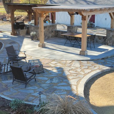 flagstone patio